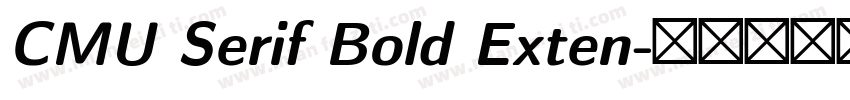 CMU Serif Bold Exten字体转换